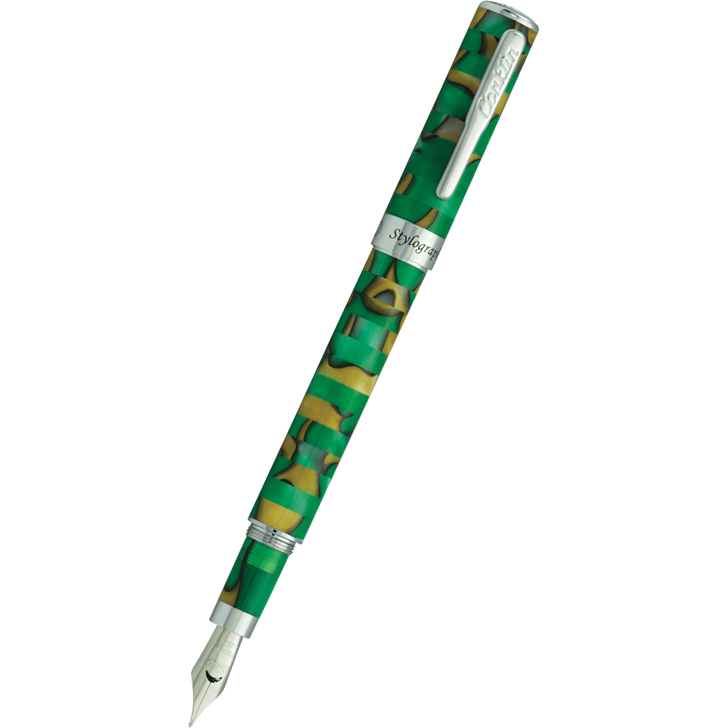 Conklin Stylograph Fountain Pen - Mosaic Green/Brown-Pen Boutique Ltd