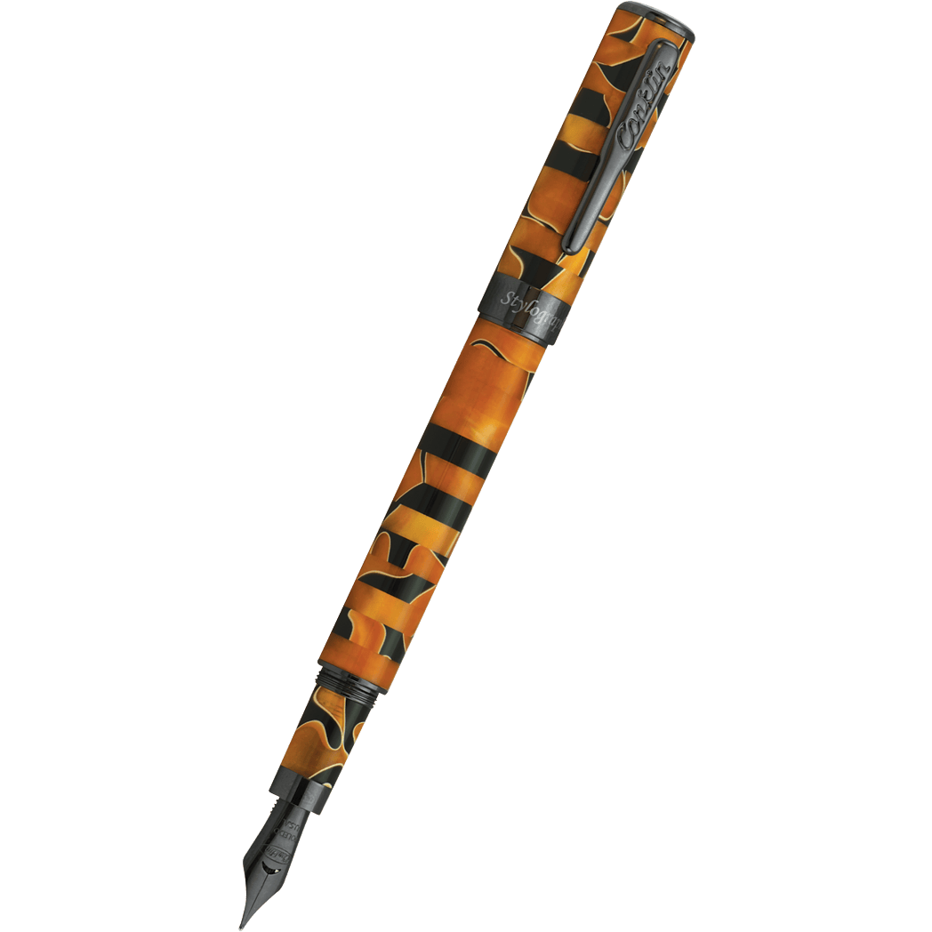 Conklin Stylograph Fountain Pen - Mosaic Orange/Black-Pen Boutique Ltd