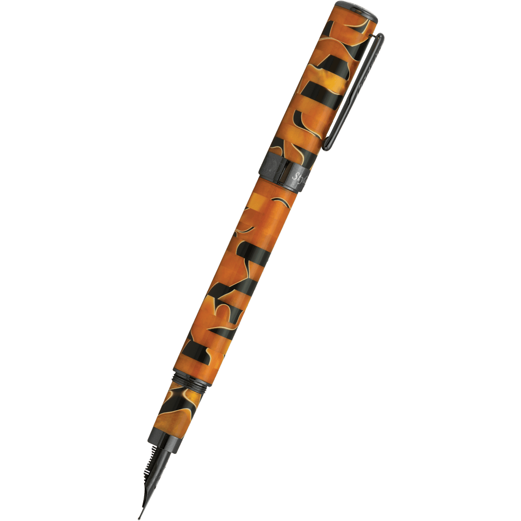 Conklin Stylograph Fountain Pen - Mosaic Orange/Black-Pen Boutique Ltd