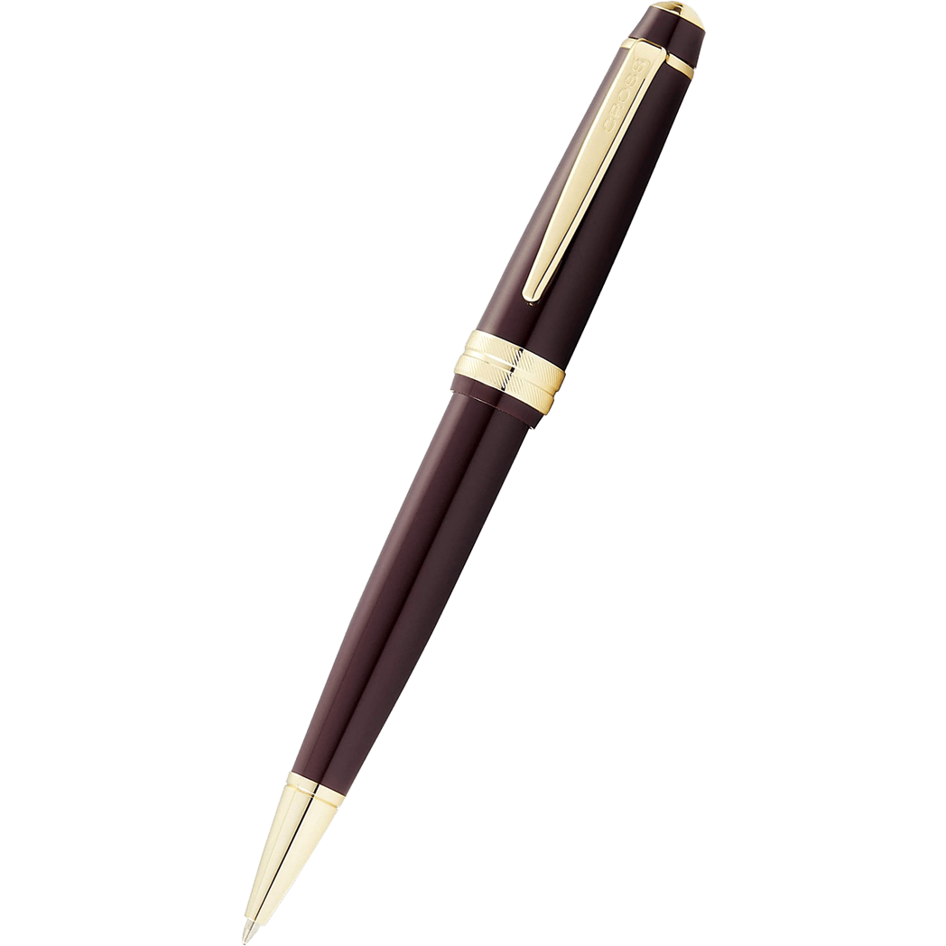 Cross Bailey Light Ballpoint Pen - Dark Red - Gold Trim (Self Serve Box)-Pen Boutique Ltd