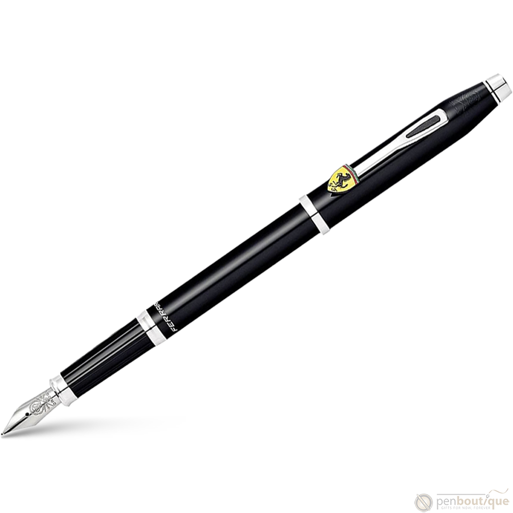 Cross Century II Fountain Pen - Scuderia Ferrari - Glossy Black - Rhodium Trim-Pen Boutique Ltd