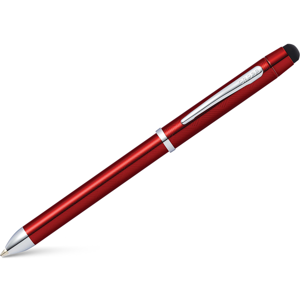 Cross Tech3+ Multifunction Pen Translucent Red Chrome Trim