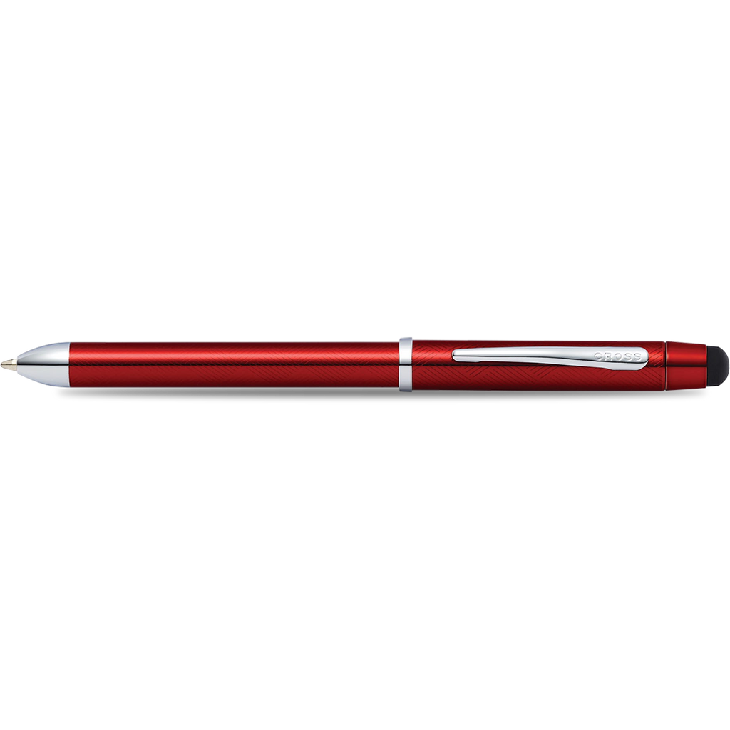 Cross Tech3+ Multifunction Pen Translucent Red Chrome Trim