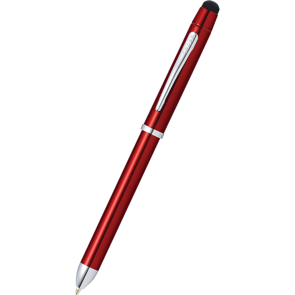 Cross Tech3+ Multifunction Pen - Translucent Red - Chrome Trim-Pen Boutique Ltd