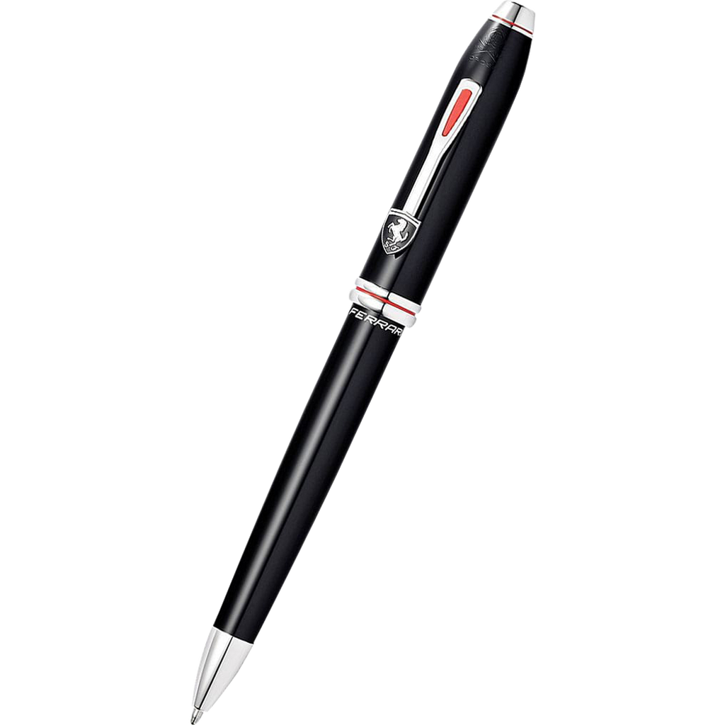 Cross Townsend Ballpoint Pen - Scuderia Ferrari - Glossy Black - Rhodium Trim-Pen Boutique Ltd