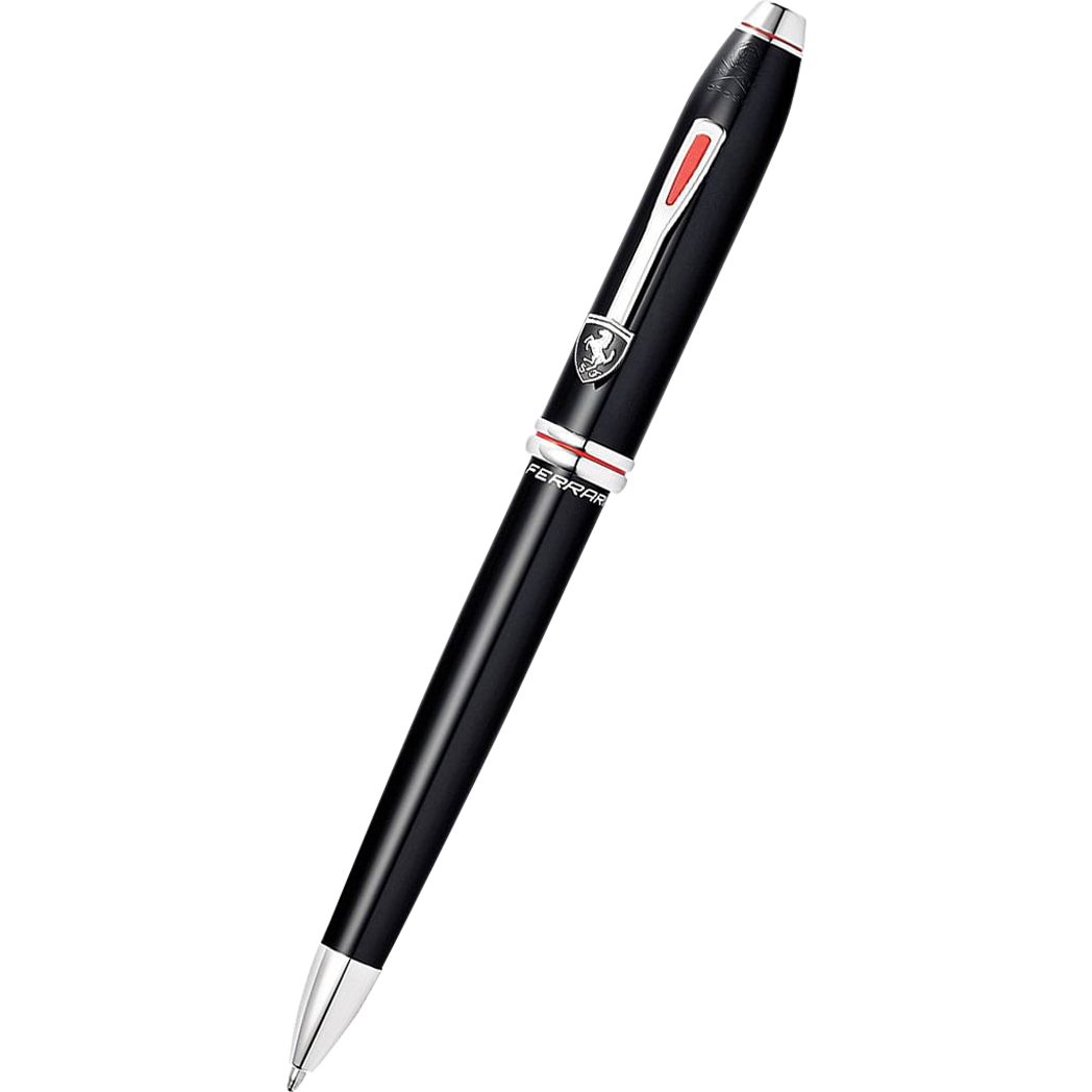 Cross Townsend Ballpoint Pen - Scuderia Ferrari - Glossy Black - Rhodium Trim-Pen Boutique Ltd