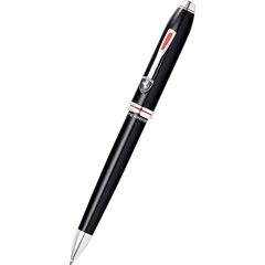 Cross Townsend Ballpoint Pen - Scuderia Ferrari - Glossy Black - Rhodium Trim-Pen Boutique Ltd