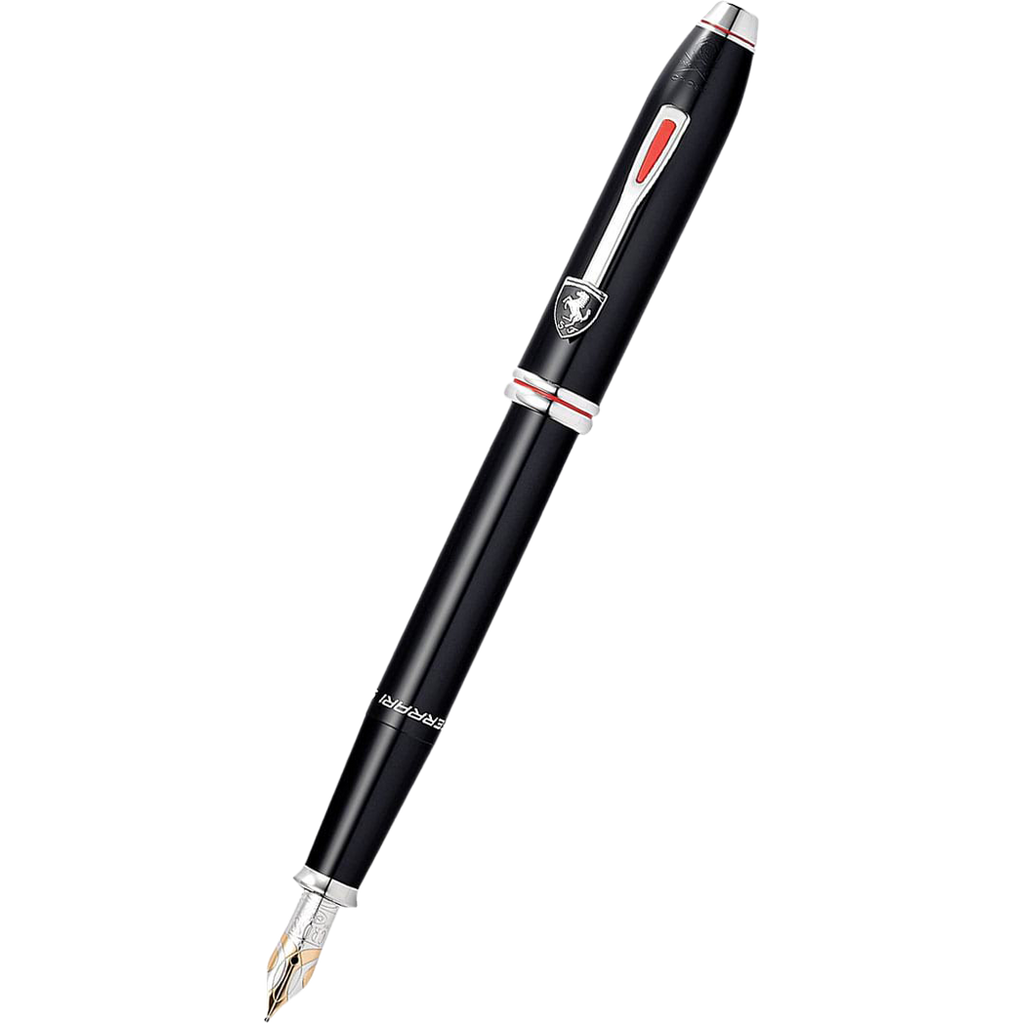 Cross Townsend Fountain Pen - Scuderia Ferrari - Glossy Black - Rhodium Trim (Gold NIb)-Pen Boutique Ltd