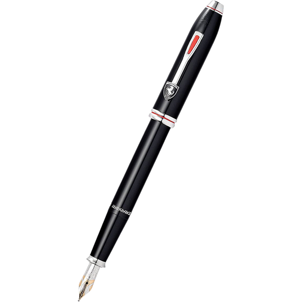 Cross Townsend Fountain Pen - Scuderia Ferrari - Glossy Black - Rhodium Trim (Gold NIb)-Pen Boutique Ltd