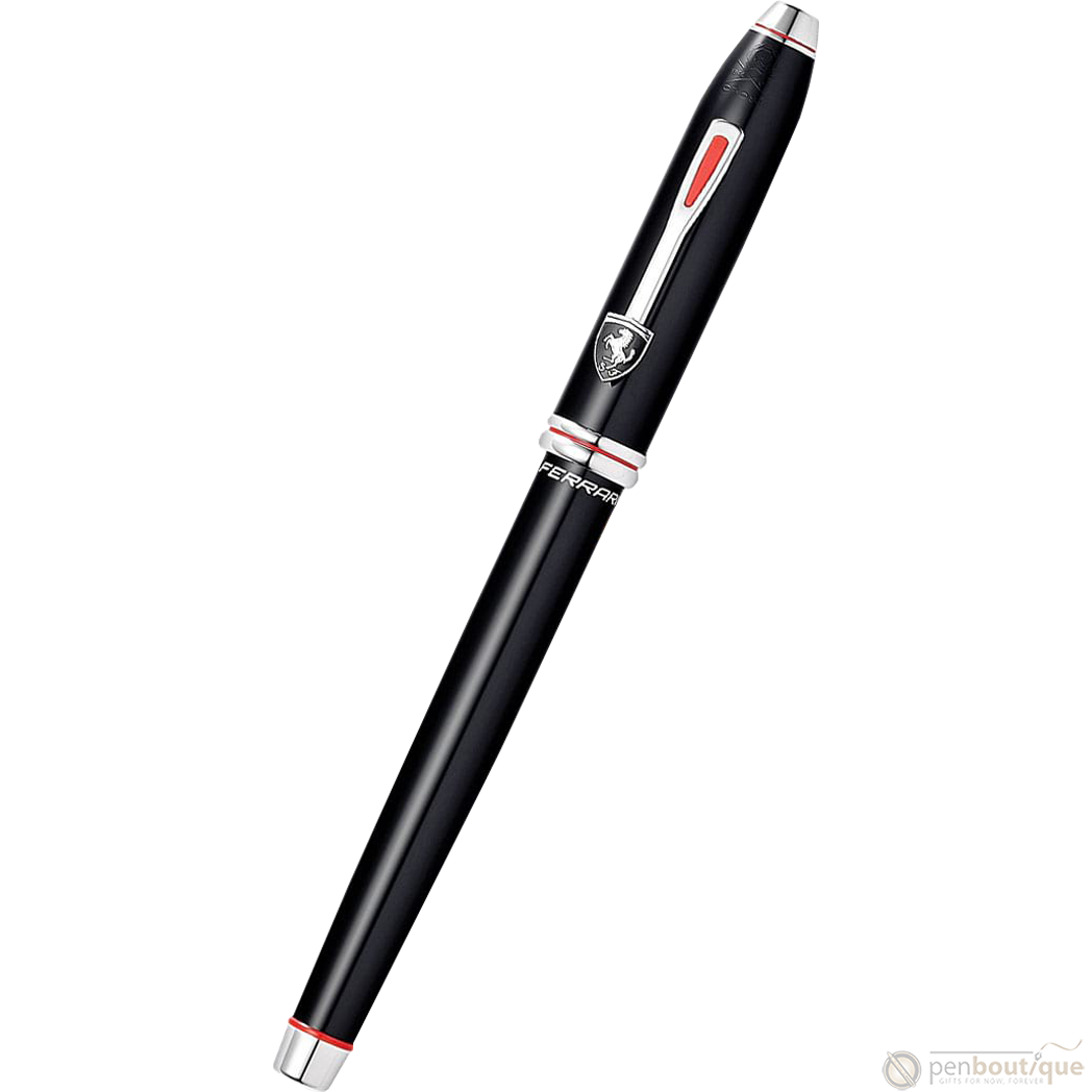 Cross Townsend Fountain Pen - Scuderia Ferrari - Glossy Black - Rhodium Trim (Gold NIb)-Pen Boutique Ltd