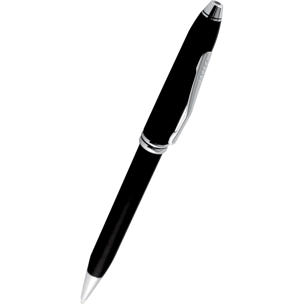 Cross Townsend Smooth Touch Ballpoint Pen - Black-Pen Boutique Ltd