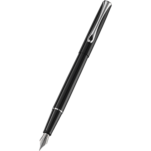 Diplomat Traveller Black Lacquer Fountain Pen Medium Nib-Pen Boutique Ltd