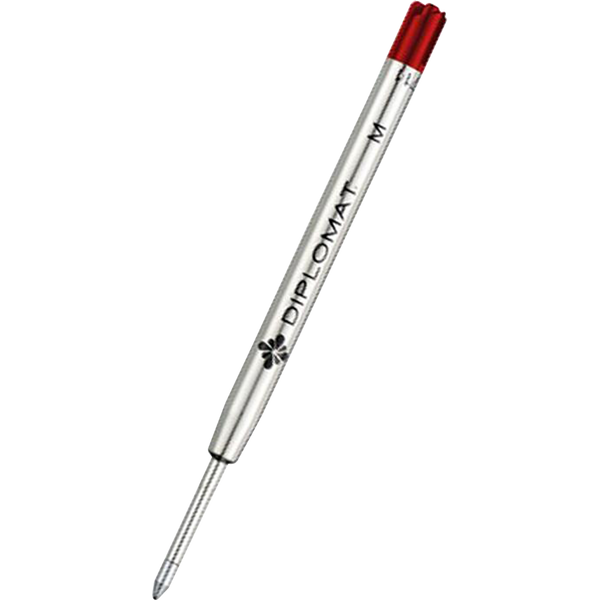 Diplomat Ballpoint Pen Ink Refill - Red - Medium (King Size)-Pen Boutique Ltd