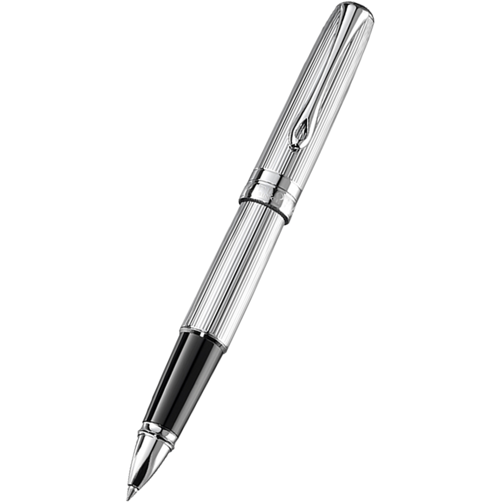 Diplomat Excellence A2 Rollerball Pen - Guilloche Chrome-Pen Boutique Ltd
