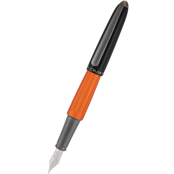 Diplomat Aero 14K Fountain Pen - Black/Orange-Pen Boutique Ltd