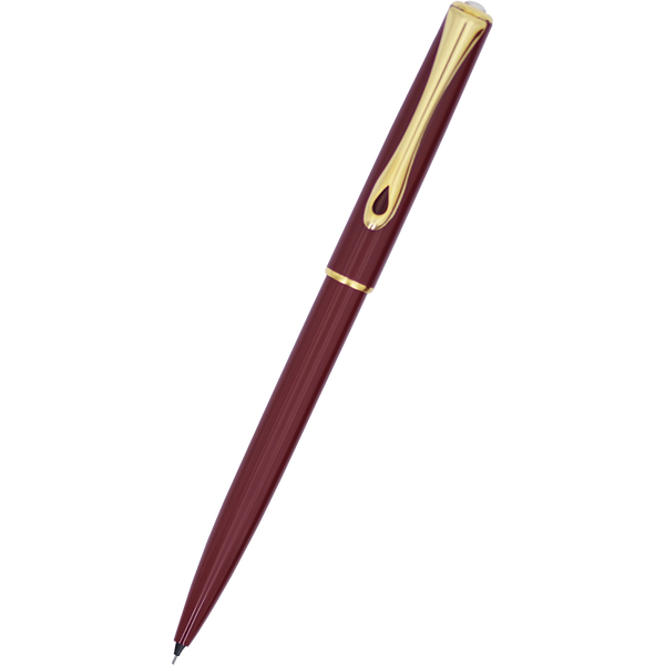 Diplomat Traveller Mechanical Pencil - Dark Red - Gold-Pen Boutique Ltd