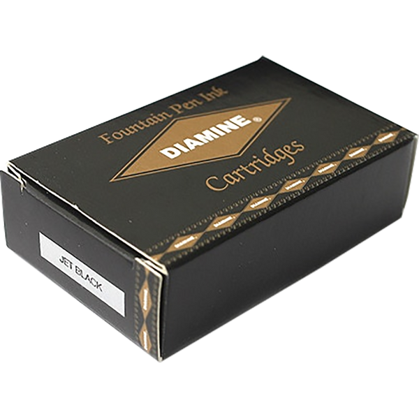 Diamine Jet Black Ink Cartridges 18/pk-Pen Boutique Ltd