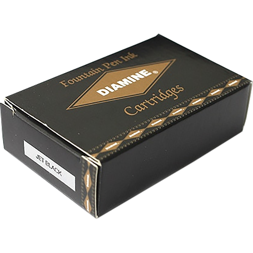 Diamine Jet Black Ink Cartridges 18/pk-Pen Boutique Ltd