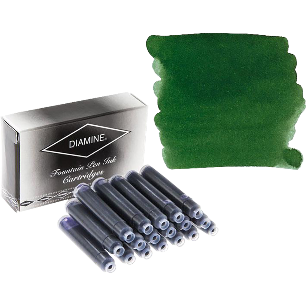 Diamine Emerald Ink Cartridges 18/pk-Pen Boutique Ltd