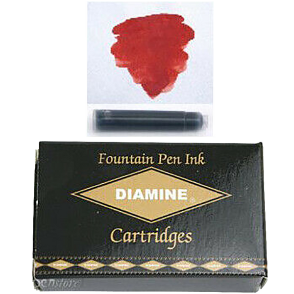 Diamine Monaco Red Ink Cartridges 18/pk-Pen Boutique Ltd