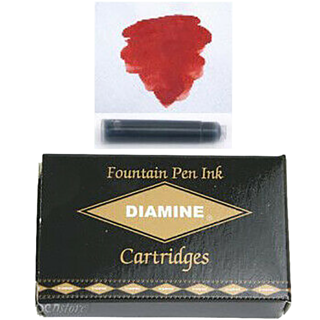 Diamine Monaco Red Ink Cartridges 18/pk-Pen Boutique Ltd