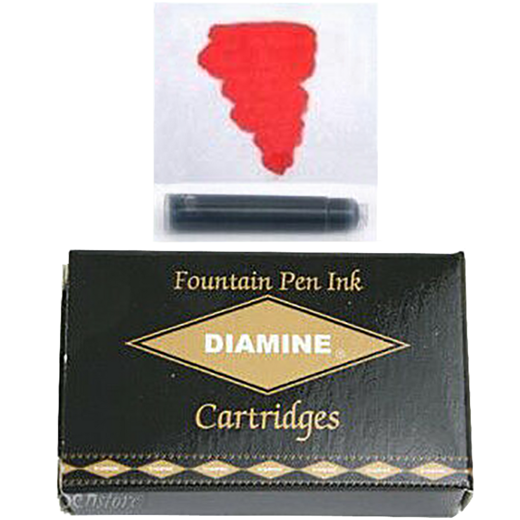 Diamine Passion Red Ink Cartridges 18/pk-Pen Boutique Ltd