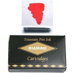 Diamine Passion Red Ink Cartridges 18/pk-Pen Boutique Ltd