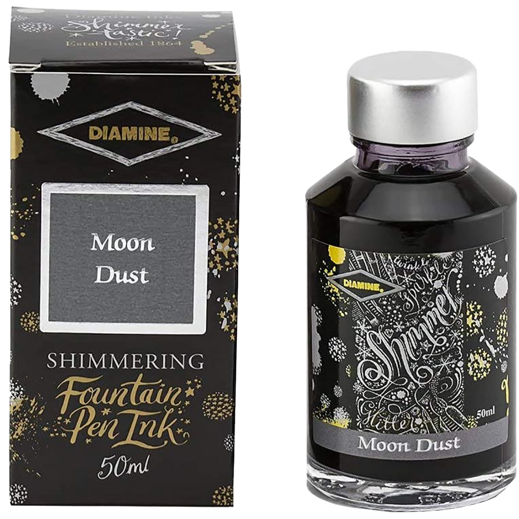 Diamine Shimmer Ink 50 ml Moon Dust - Silver shimmer-Pen Boutique Ltd