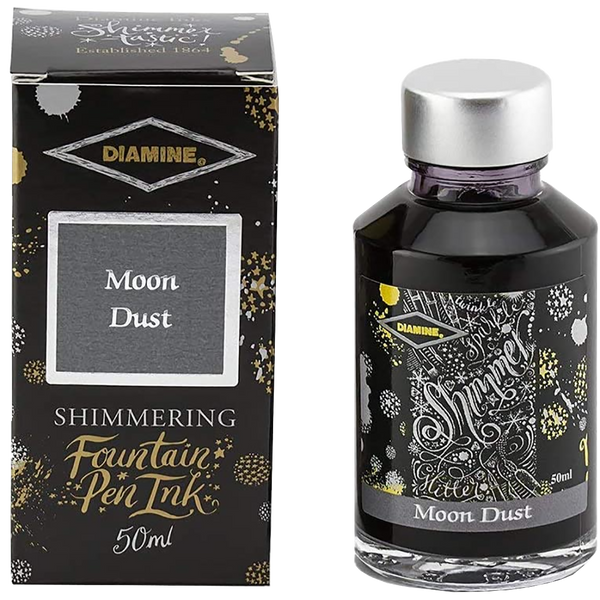 Diamine Shimmer Ink 50 ml Moon Dust - Silver shimmer-Pen Boutique Ltd