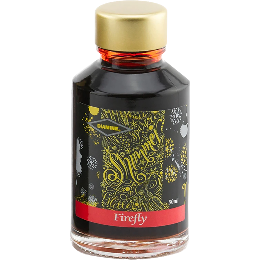 Diamine Shimmer Ink 50 ml Firefly - Gold shimmer-Pen Boutique Ltd
