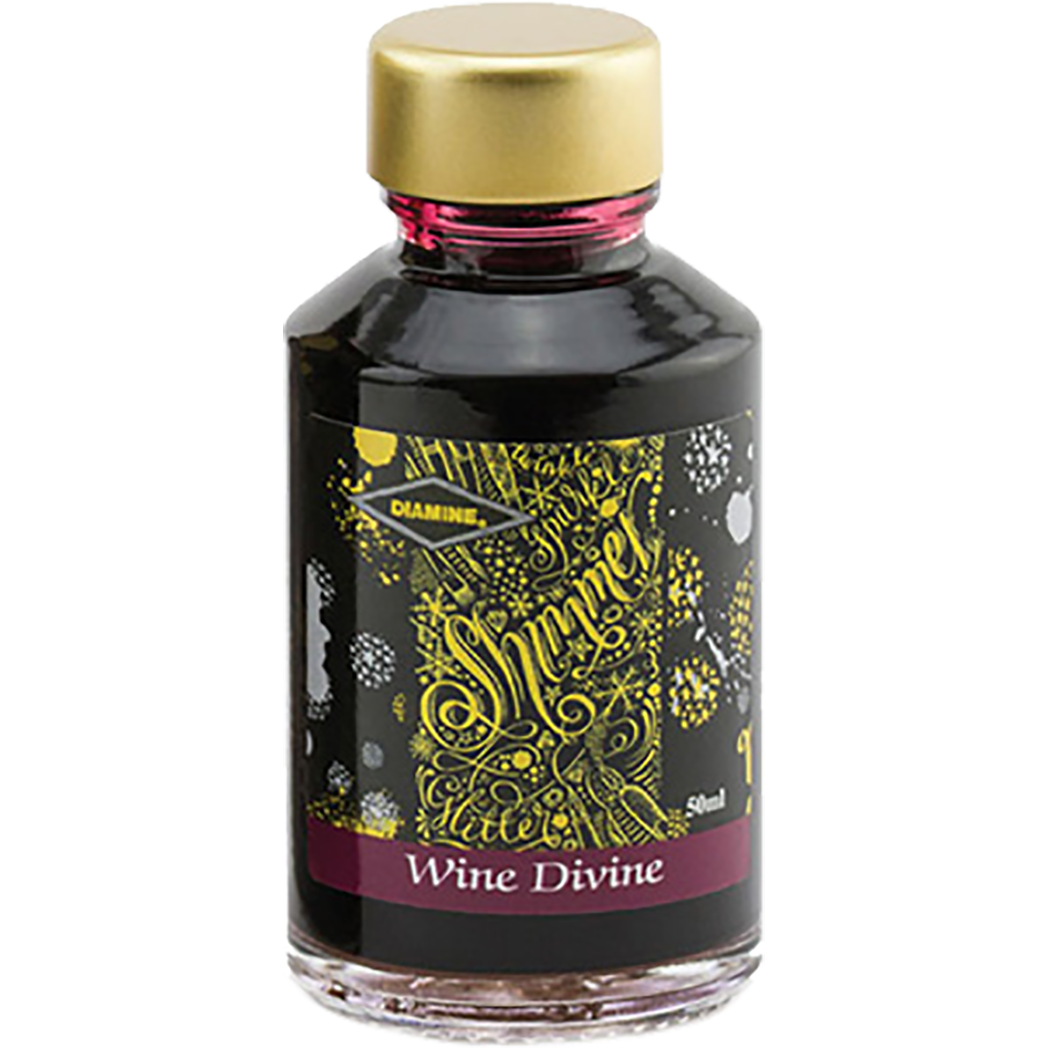 Diamine Shimmer Ink 50 ml Wine Divine - Gold shimmer-Pen Boutique Ltd