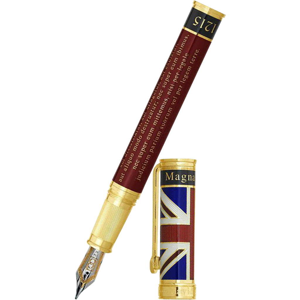 David Oscarson Magna Carta Fountain Pen - Translucent Ruby-Pen Boutique Ltd