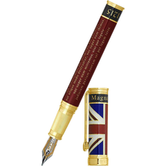 David Oscarson Magna Carta Fountain Pen - Translucent Ruby-Pen Boutique Ltd