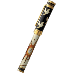 David Oscarson Alfred Bernhard Nobel Rollerball Pen - White Gold w/ White Barrel-Pen Boutique Ltd