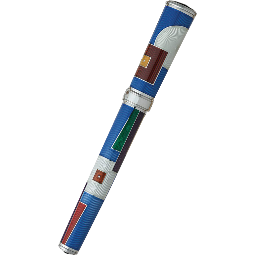 David Oscarson 15th Anniversary/American Art Deco Rollerball Pen - Translucent Sapphire-Pen Boutique Ltd