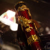 David Oscarson Black Water Dragon Rollerball Pen - Opaque Onyx Black and Translucent Ruby Red Hard Enamel with Gold Vermeil - Pen Boutique Ltd