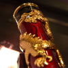 David Oscarson Black Water Dragon Rollerball Pen - Opaque Onyx Black and Translucent Ruby Red Hard Enamel with Gold Vermeil - Pen Boutique Ltd