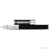 S T Dupont D-Initial Fountain Pen - Chrome Trim - Black-Pen Boutique Ltd
