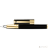 S T Dupont D-Initial Fountain Pen - Gold Trim - Black-Pen Boutique Ltd