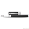 S T Dupont D-Initial Rollerball Pen - Chrome Trim - Black-Pen Boutique Ltd