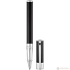 S T Dupont D-Initial Rollerball Pen - Chrome Trim - Black-Pen Boutique Ltd