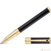 S T Dupont D-Initial Rollerball Pen - Gold Trim - Black-Pen Boutique Ltd