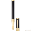 S T Dupont D-Initial Rollerball Pen - Gold Trim - Black-Pen Boutique Ltd