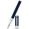 S T Dupont D-Initial Rollerball Pen - Chrome Trim - Blue-Pen Boutique Ltd