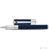 S T Dupont D-Initial Rollerball Pen - Chrome Trim - Blue-Pen Boutique Ltd