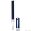 S T Dupont D-Initial Rollerball Pen - Chrome Trim - Blue-Pen Boutique Ltd