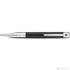 S T Dupont D-Initial Ballpoint Pen - Chrome Trim - Black-Pen Boutique Ltd
