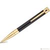 S T Dupont D-Initial Ballpoint Pen - Gold Trim - Black-Pen Boutique Ltd