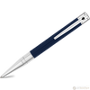 S T Dupont D-Initial Ballpoint Pen - Chrome Trim - Blue-Pen Boutique Ltd