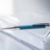 S T Dupont D-Initial Ballpoint Pen - Shark Blue-Pen Boutique Ltd